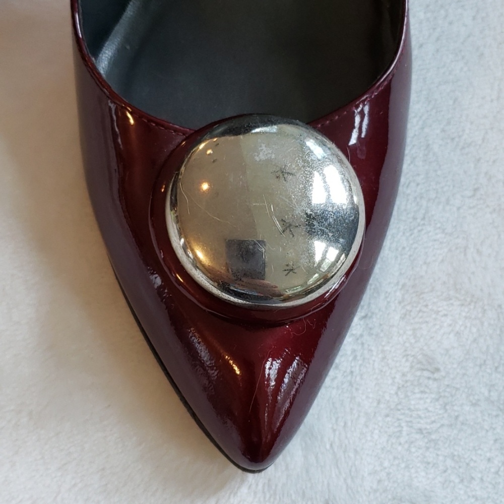 Stuart Weitzman Dark Red Pumps With Button The - image 3